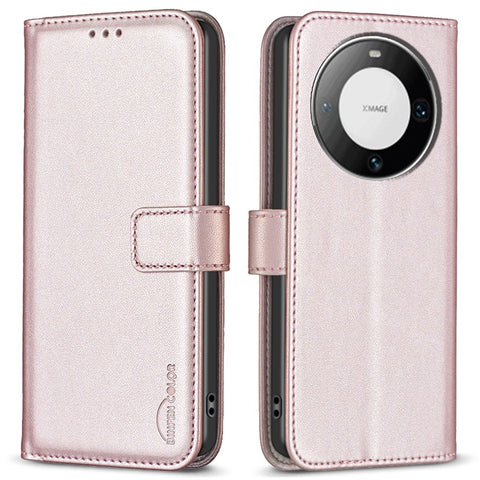 BINFEN COLOR BF17 for Huawei Mate 60 Pro /  Mate 60 Pro+ Stand Phone Case PU Leather Wallet Cover