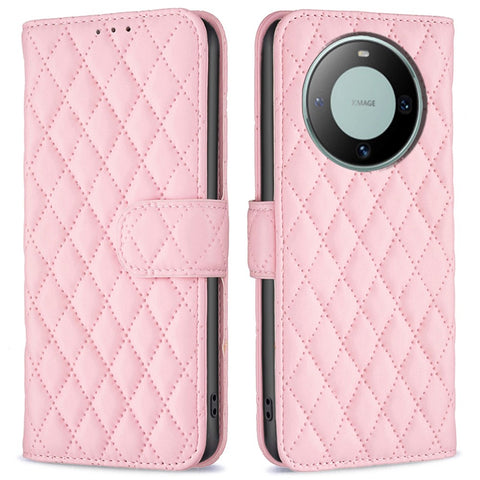 BINFEN COLOR BF Style-14 for Huawei Mate 60 Anti-scratch Phone Case Imprinted Wallet Stand Leather Cover