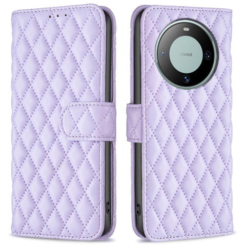 BINFEN COLOR BF Style-14 for Huawei Mate 60 Anti-scratch Phone Case Imprinted Wallet Stand Leather Cover