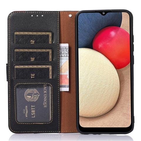 KHAZNEH RFID Blocking Wallet Case for Huawei Mate 60 Pro Litchi Texture PU Leather Phone Cover