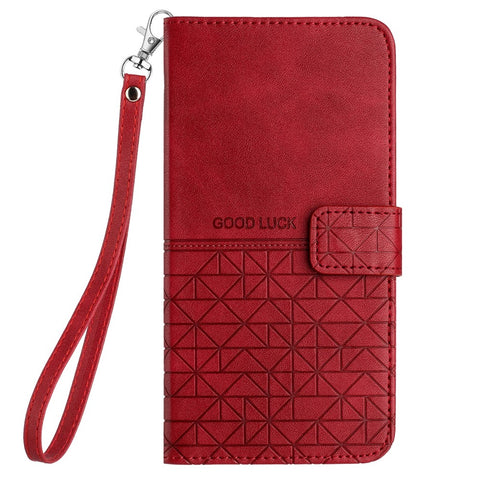 For Oppo A93 5G Geometric Imprint Phone Cover Microfiber Leather Wallet Stand Case