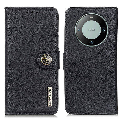 KHAZNEH For Huawei Mate 60 Pro PU Leather Wallet Cover Cowhide Texture Phone Case with Stand
