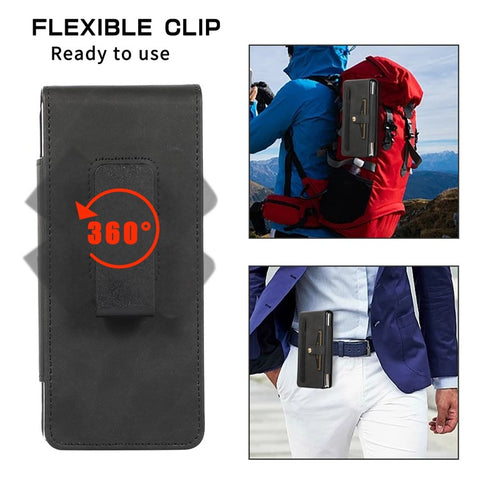 For Samsung Galaxy Z Fold2 5G Full Protection PC + PU Leather Phone Case Card Slot Glass Film Cover Shell with Stylus