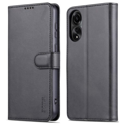AZNS For Oppo A78 4G PU Leather Anti-scratch Phone Case Support Stand Wallet Cover