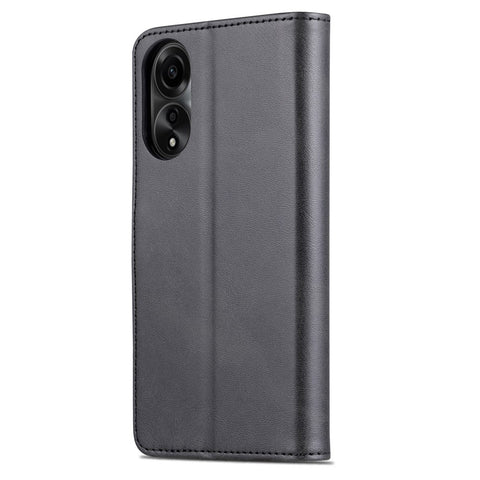 AZNS For Oppo A78 4G PU Leather Anti-scratch Phone Case Support Stand Wallet Cover
