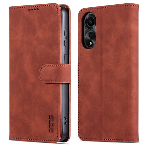 AZNS For Oppo A78 4G PU Leather Anti-scratch Phone Case Support Stand Wallet Cover