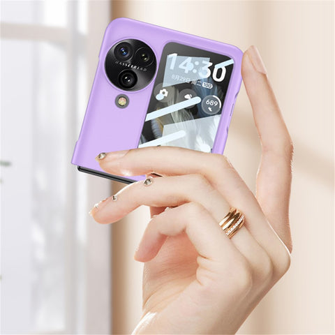 GKK For Oppo Find N3 Flip 5G Case Anti-drop PC Phone Cover with Rear Screen Film