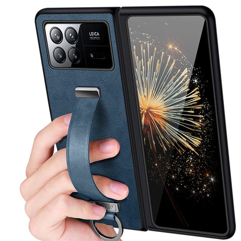 SULADA Fashion Series for Xiaomi Mix Fold 3 5G Case Retractable Strap Leather+PC Phone Cover