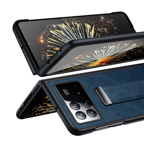 SULADA Fashion Series for Xiaomi Mix Fold 3 5G Case Retractable Strap Leather+PC Phone Cover