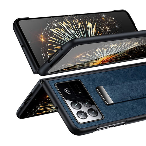 SULADA Fashion Series for Xiaomi Mix Fold 2 5G Case Hand Strap Kickstand Leather+PC Phone Cover