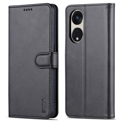 AZNS For Oppo Reno8 T 5G / A1 Pro 5G Leather Anti-Scratch Cell Phone Case Flip Stand Wallet Cover