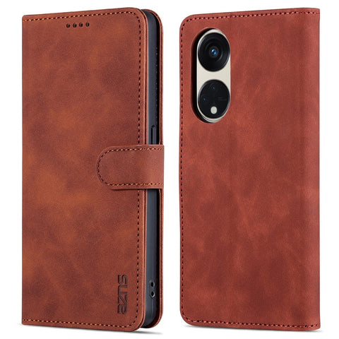 AZNS For Oppo Reno8 T 5G / A1 Pro 5G Leather Anti-Scratch Cell Phone Case Flip Stand Wallet Cover