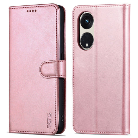 AZNS For Oppo Reno8 T 5G / A1 Pro 5G Leather Anti-Scratch Cell Phone Case Flip Stand Wallet Cover