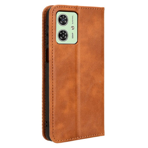 For Motorola Moto G54 5G / G54 Power 5G / G64 5G / G64y 5G Case Retro PU Leather Wallet Flip Stand Phone Cover