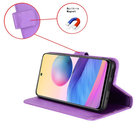 For Motorola Moto G54 5G / G54 Power 5G / G64 5G / G64y 5G Case Stand Diamond Texture Leather Shell Wallet Phone Cover