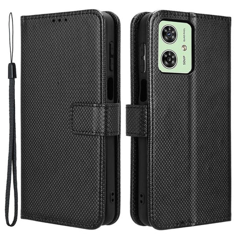 For Motorola Moto G54 5G / G54 Power 5G / G64 5G / G64y 5G Case Stand Diamond Texture Leather Shell Wallet Phone Cover
