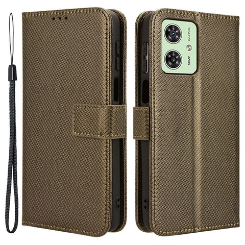 For Motorola Moto G54 5G / G54 Power 5G / G64 5G / G64y 5G Case Stand Diamond Texture Leather Shell Wallet Phone Cover