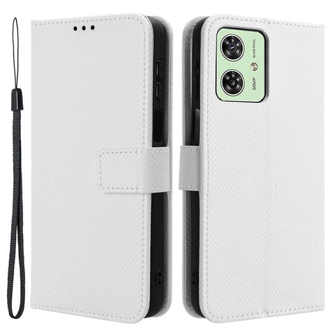 For Motorola Moto G54 5G / G54 Power 5G / G64 5G / G64y 5G Case Stand Diamond Texture Leather Shell Wallet Phone Cover