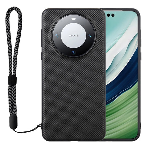 VILI TC Series for Huawei Mate 60 Pro Case Textured Leather Coated TPU Phone Cover Drop-proof Back Shell