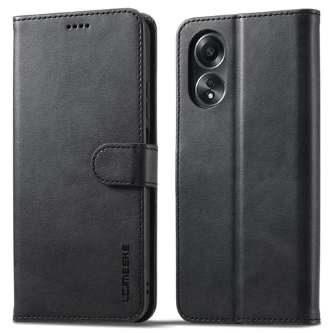 LC.IMEEKE Phone Shell for Oppo A78 4G Case PU Leather Stand Wallet Cover