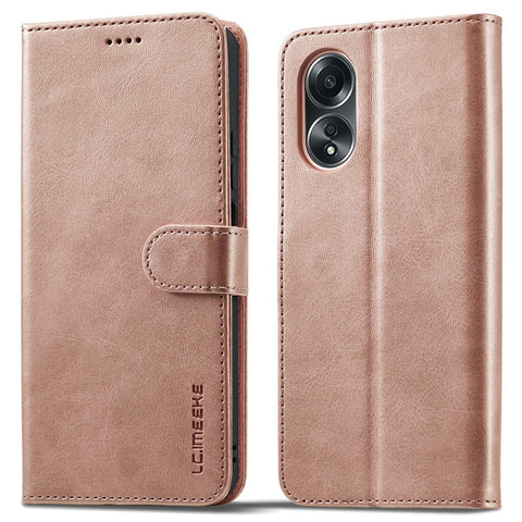 LC.IMEEKE Phone Shell for Oppo A78 4G Case PU Leather Stand Wallet Cover