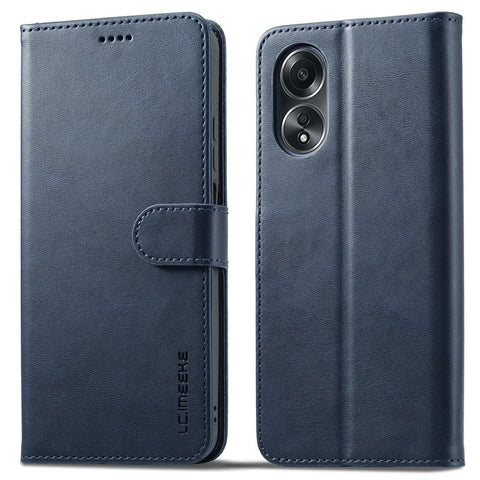 LC.IMEEKE Phone Shell for Oppo A78 4G Case PU Leather Stand Wallet Cover