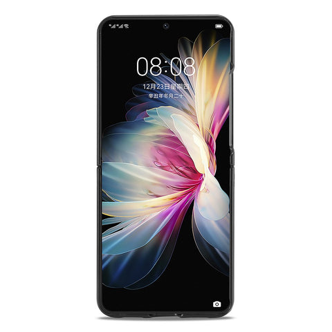 LC.IMEEKE For Huawei P50 Pocket Case Carbon Fiber Texture Shockproof Protective Phone Cover