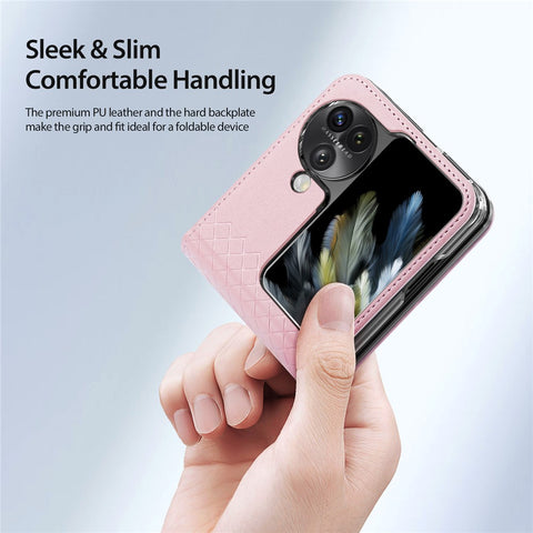 For Oppo Find N3 Flip 5G Folding Cases DUX DUCIS Bril Series Leather Phone Cover