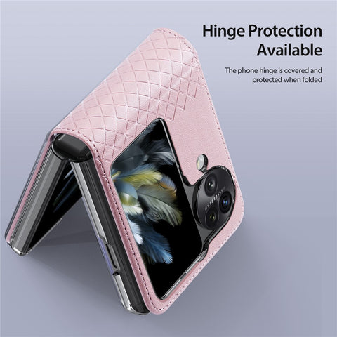 For Oppo Find N3 Flip 5G Folding Cases DUX DUCIS Bril Series Leather Phone Cover