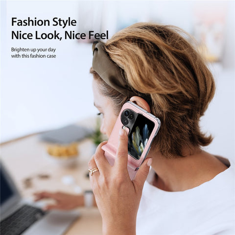 For Oppo Find N3 Flip 5G Folding Cases DUX DUCIS Bril Series Leather Phone Cover