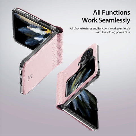 For Oppo Find N3 Flip 5G Folding Cases DUX DUCIS Bril Series Leather Phone Cover