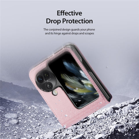 For Oppo Find N3 Flip 5G Folding Cases DUX DUCIS Bril Series Leather Phone Cover