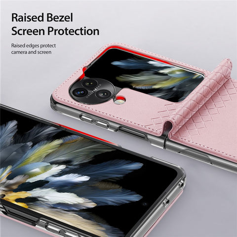 For Oppo Find N3 Flip 5G Folding Cases DUX DUCIS Bril Series Leather Phone Cover