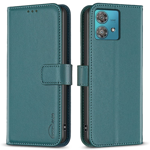 BINFEN COLOR BF17 For Motorola Edge 40 Neo 5G Phone Case PU Leather Wallet Cover