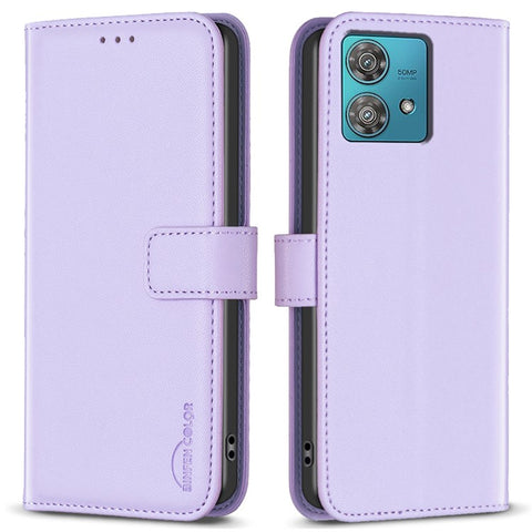 BINFEN COLOR BF17 For Motorola Edge 40 Neo 5G Phone Case PU Leather Wallet Cover