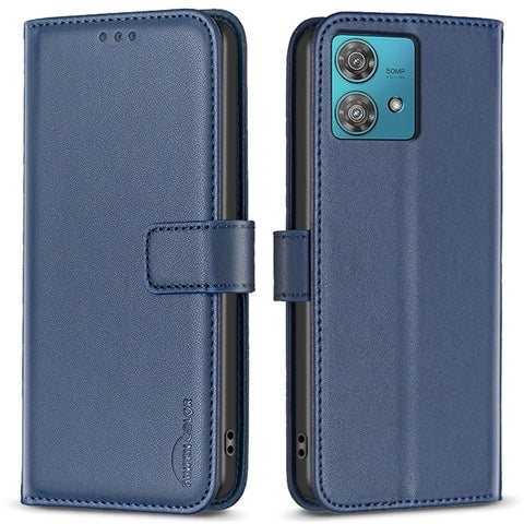 BINFEN COLOR BF17 For Motorola Edge 40 Neo 5G Phone Case PU Leather Wallet Cover