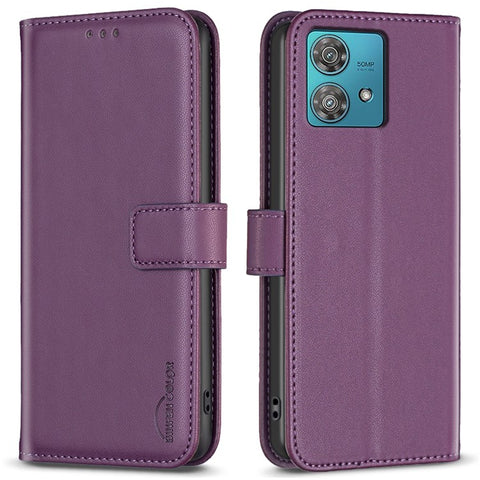 BINFEN COLOR BF17 For Motorola Edge 40 Neo 5G Phone Case PU Leather Wallet Cover