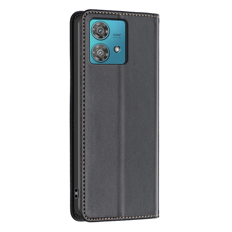 BINFEN COLOR BF18 For Motorola Edge 40 Neo 5G Case PU Leather Phone Cover with Card Slots