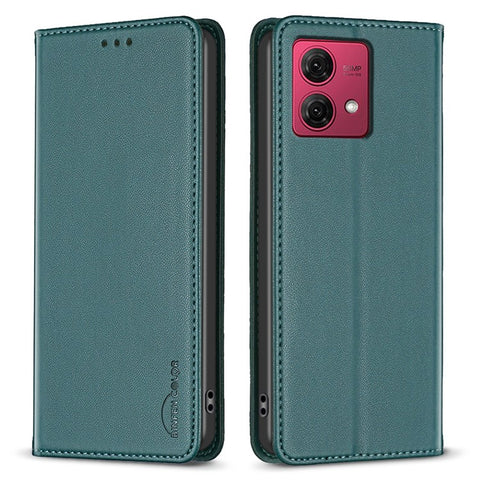 BINFEN COLOR BF18 For Motorola Moto G84 5G Case PU Leather Card Slots Phone Cover Shell