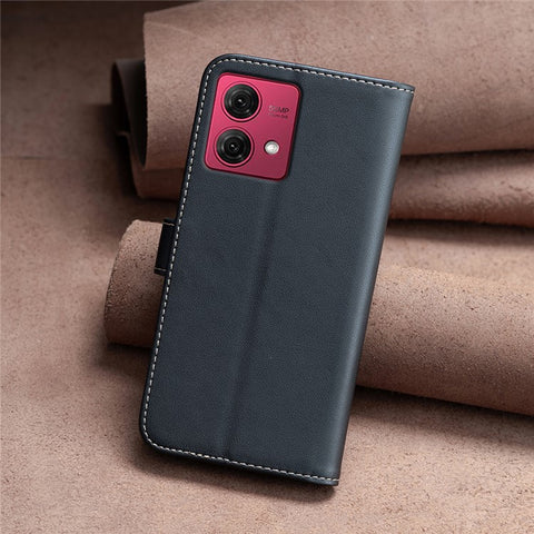 BINFEN COLOR BF17 For Motorola Moto G84 5G Case Wallet Leather Cell Phone Stand Cover