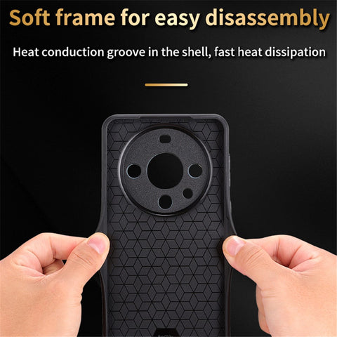 AZNS For Huawei Mate 60 Case Anti-Scratch Phone Shell Imprinted PU Leather+TPU Phone Back Cover