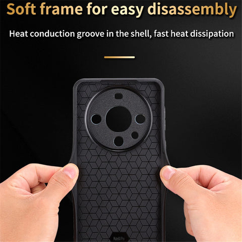 AZNS For Huawei Mate 60 Pro Case Slim-Fit Imprinted Pattern PU Leather+TPU Phone Shell