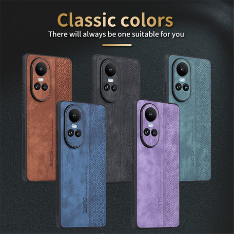 AZNS For Oppo Reno10 5G (Global) / Reno10 Pro 5G (Global) Case Slim-fit PU Leather+TPU Phone Protector