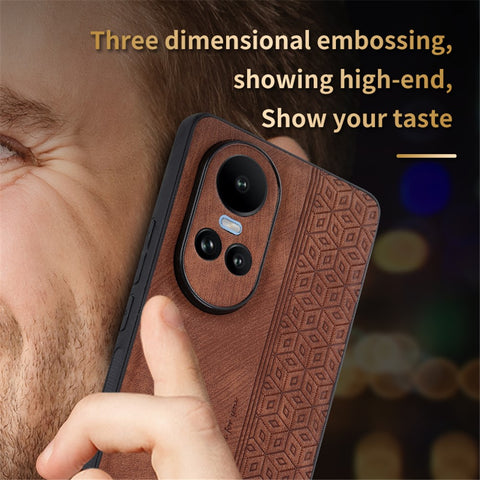 AZNS For Oppo Reno10 5G (Global) / Reno10 Pro 5G (Global) Case Slim-fit PU Leather+TPU Phone Protector