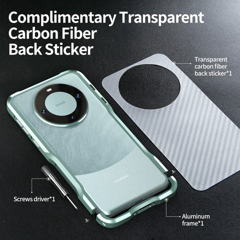 LUPHIE For Huawei Mate 60 Pro Bumper Case Shockproof Mobile Phone Metal Frame