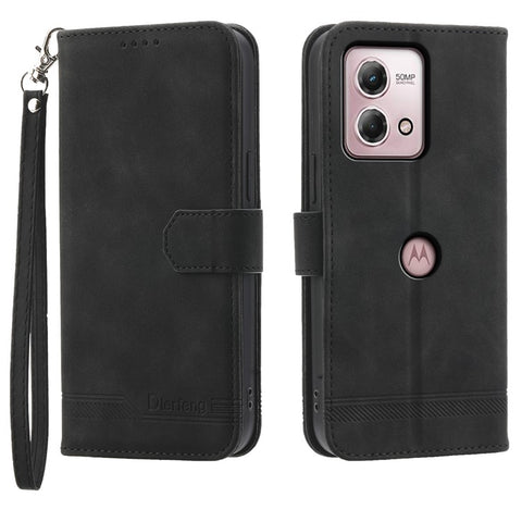 DIERFENG DF-03 For Motorola Moto G Stylus (2023) Case Wallet Stand Shockproof Leather Mobile Phone Cover