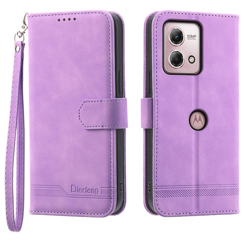 DIERFENG DF-03 For Motorola Moto G Stylus (2023) Case Wallet Stand Shockproof Leather Mobile Phone Cover