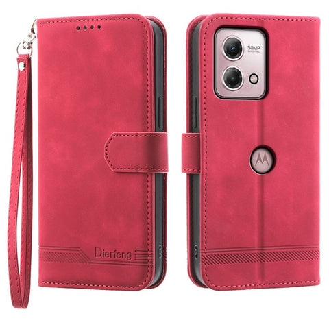 DIERFENG DF-03 For Motorola Moto G Stylus (2023) Case Wallet Stand Shockproof Leather Mobile Phone Cover