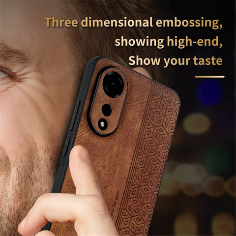 AZNS For Oppo A78 4G Case Anti-scratch Imprinted PU Leather+TPU Phone Back Cover