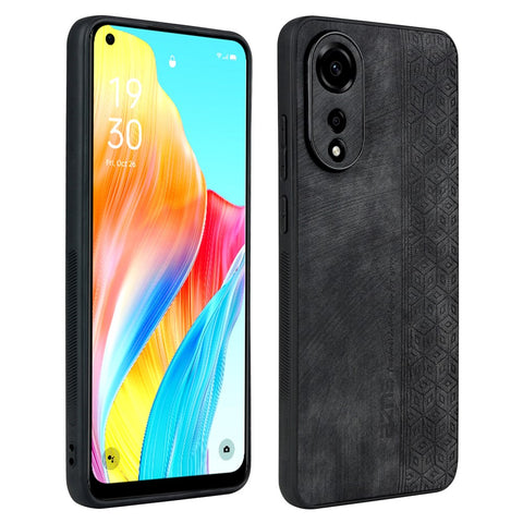 AZNS For Oppo A78 4G Case Anti-scratch Imprinted PU Leather+TPU Phone Back Cover